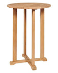 HiTeak Palm Round Outdoor Bar Height Bistro Table