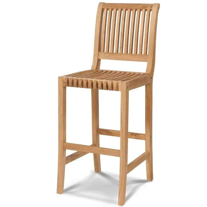 HiTeak Palm Teak Outdoor Bar Chair