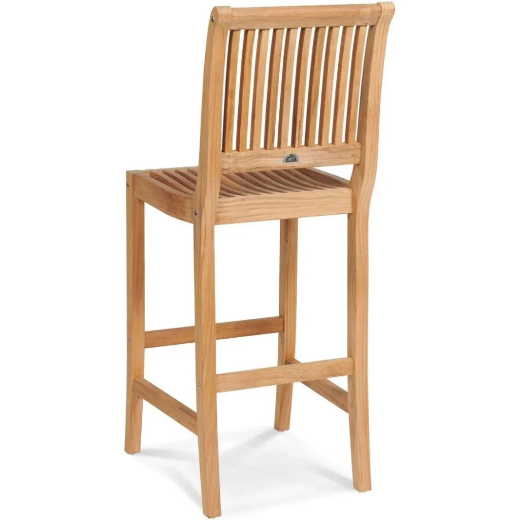 HiTeak Palm Teak Outdoor Bar Chair