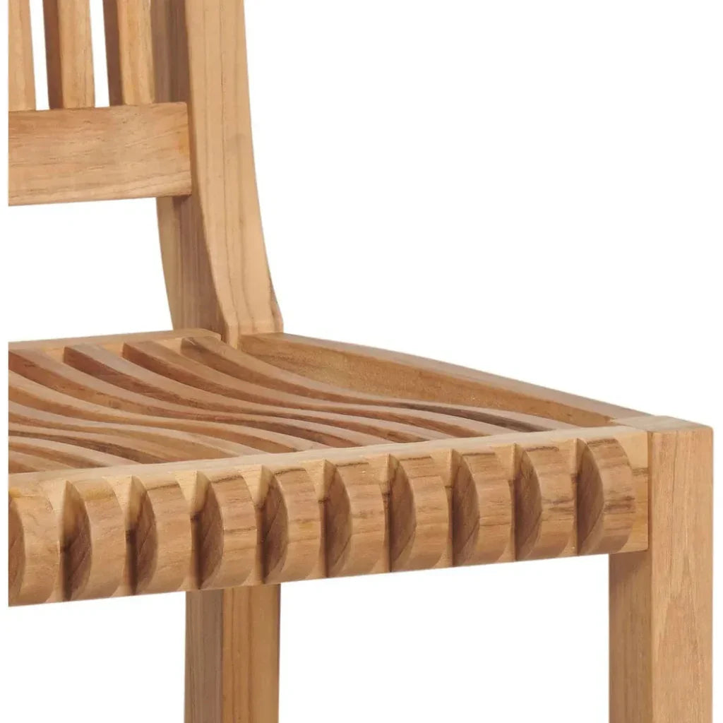 HiTeak Palm Teak Outdoor Bar Chair