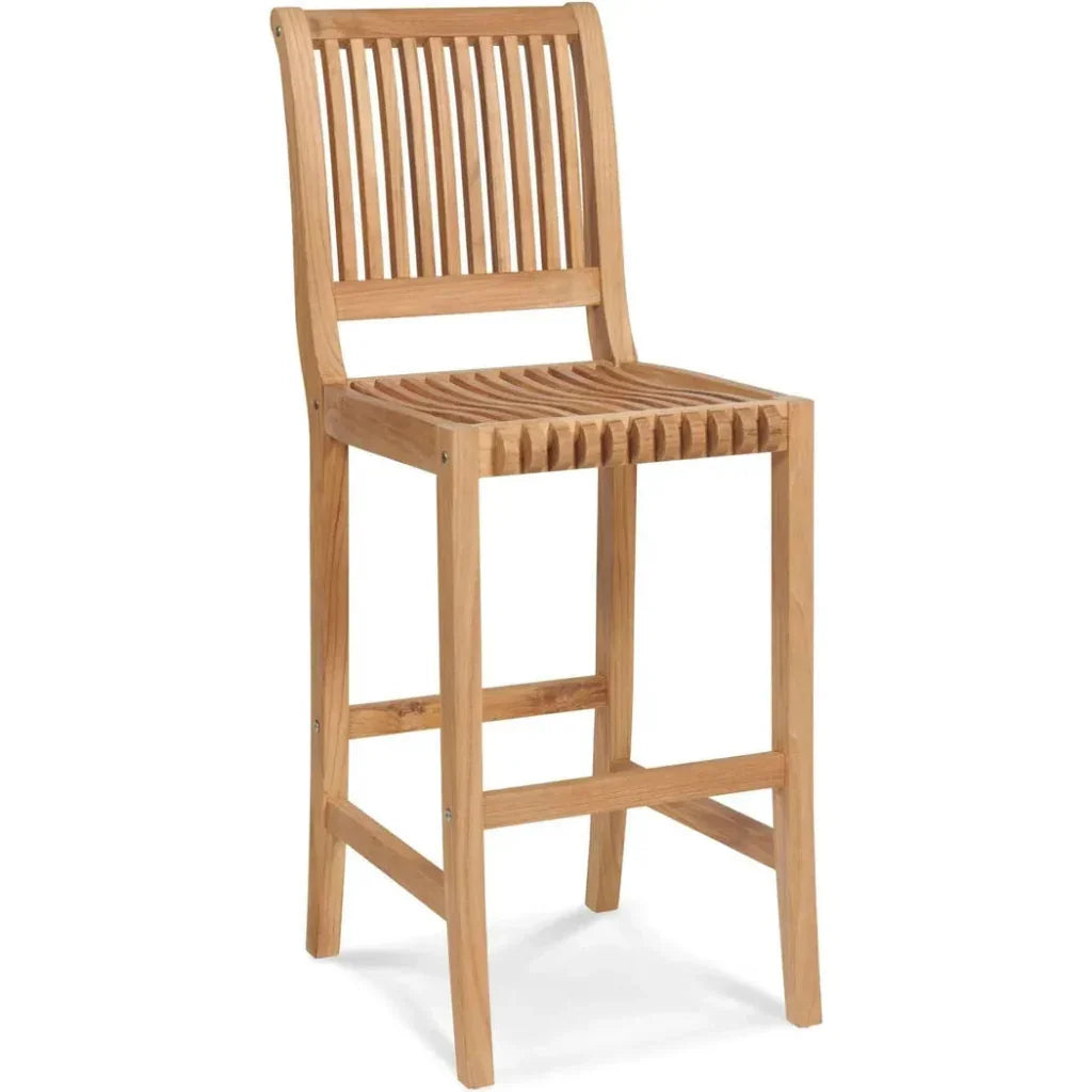 HiTeak Palm Teak Outdoor Bar Chair