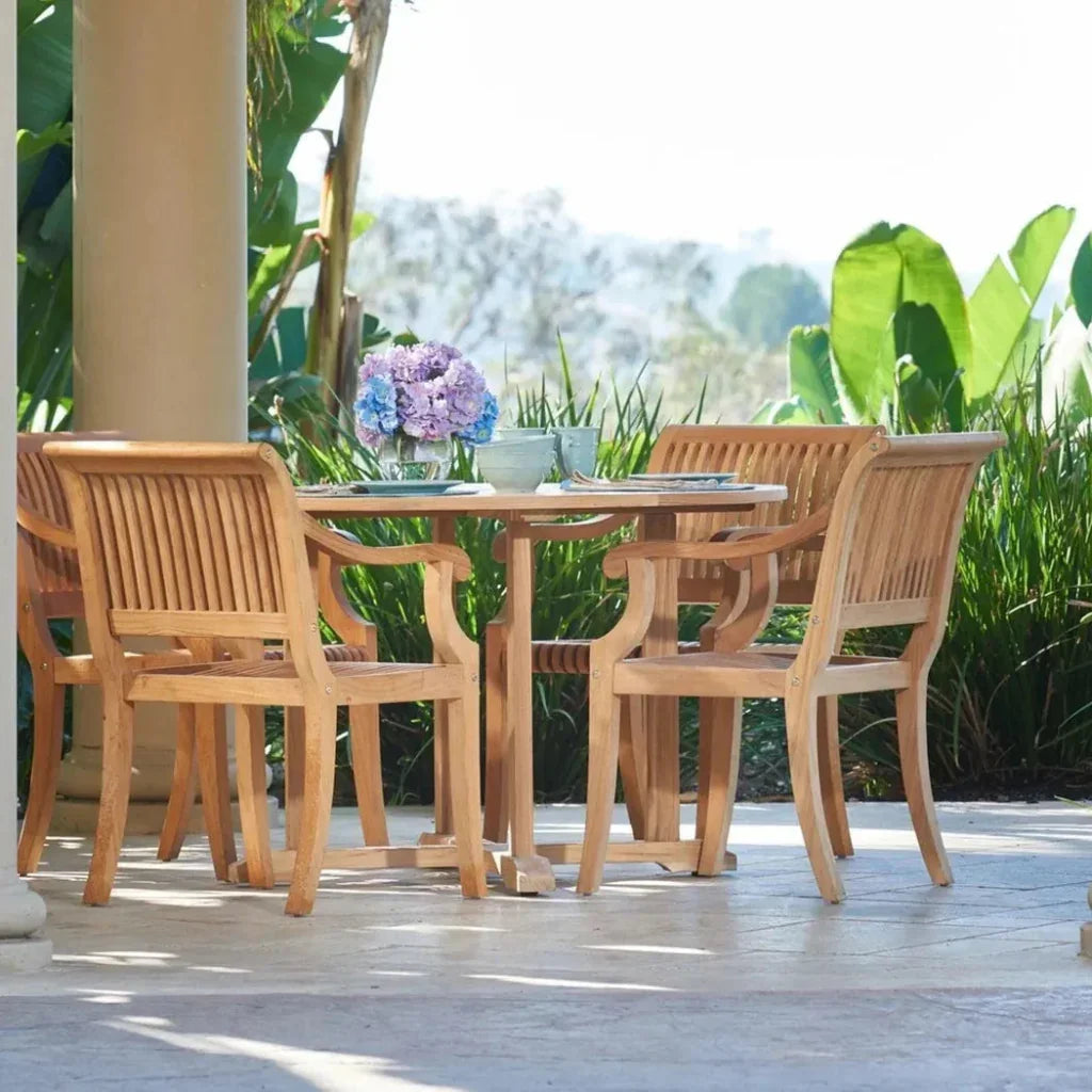 HiTeak Palm Teak Outdoor Dining Armchair