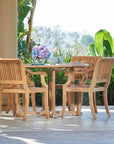 HiTeak Palm Teak Outdoor Dining Armchair