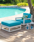 Palm Beach Poly Lumber Rocker Chair & Ottoman Set