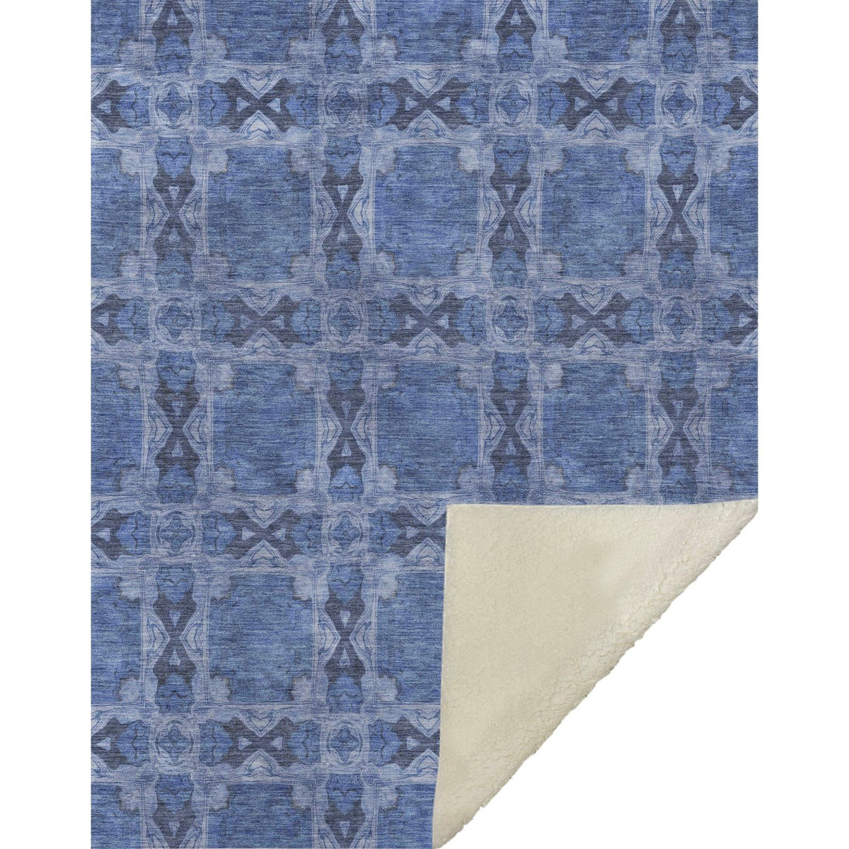 Addison Rugs Panel Blue Washable Indoor-Outdoor Rug