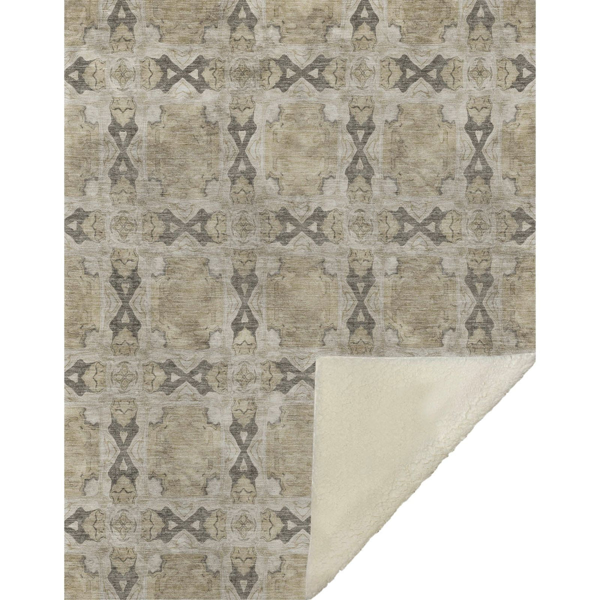 Addison Rugs Panel Brown Washable Indoor-Outdoor Rug