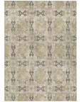 Addison Rugs Panel Brown Washable Indoor-Outdoor Rug