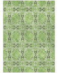 Addison Rugs Panel Green Washable Indoor-Outdoor Rug