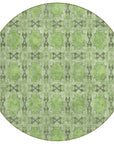 Addison Rugs Panel Green Washable Indoor-Outdoor Rug