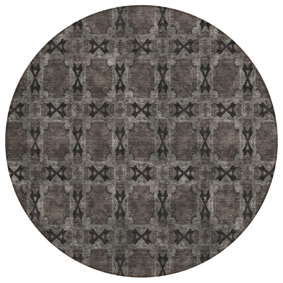 Addison Rugs Panel Grey Washable Indoor-Outdoor Rug