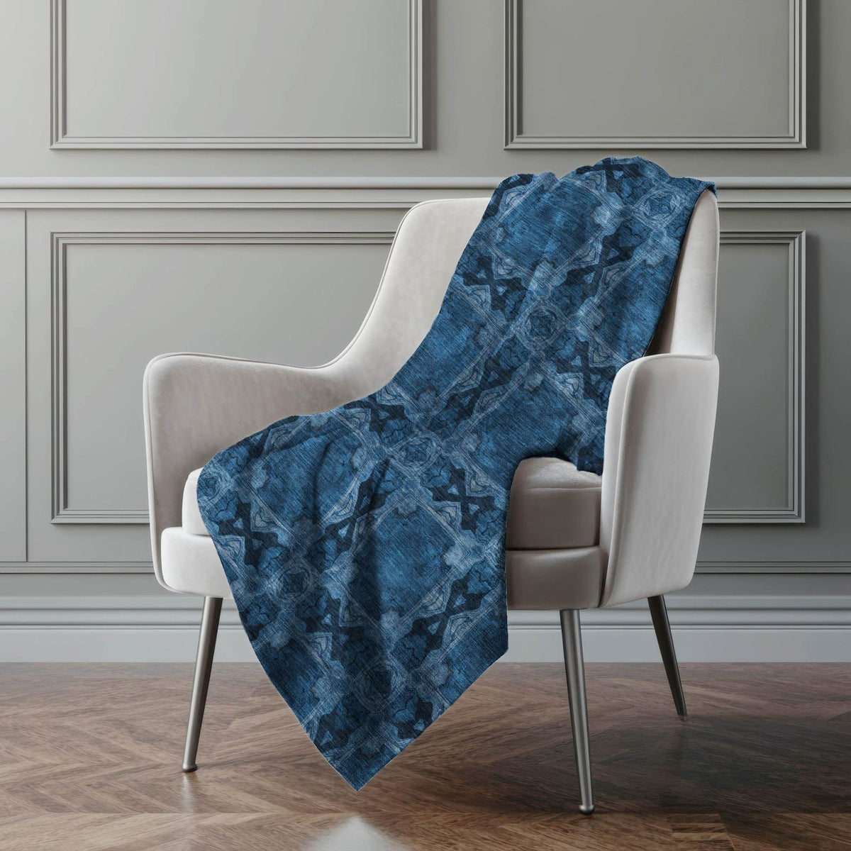 Addison Rugs Panel Navy Washable Indoor-Outdoor Rug