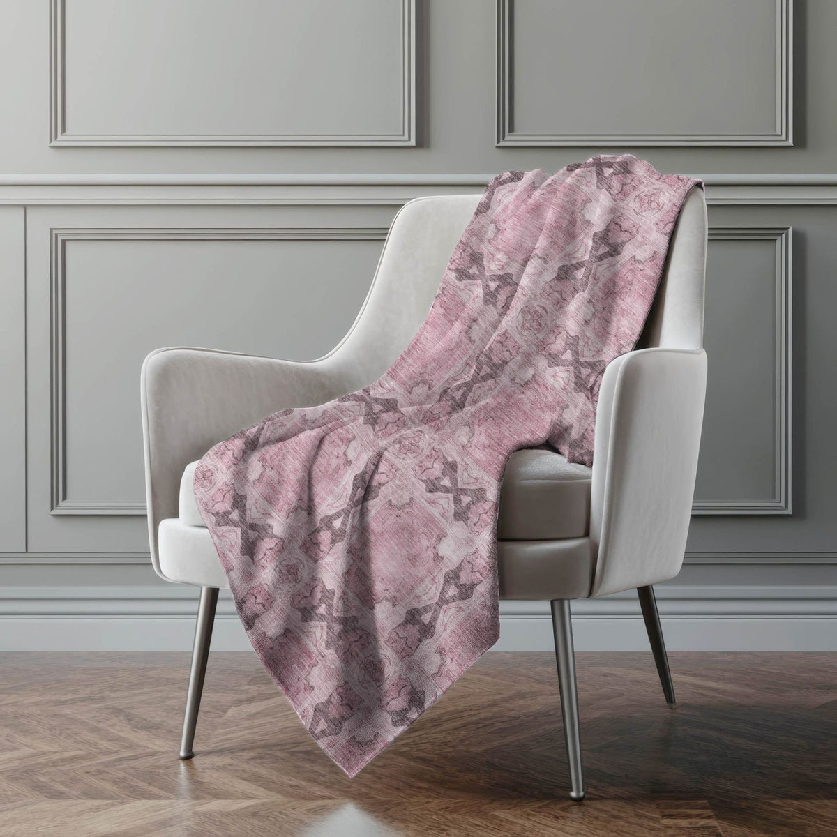Addison Rugs Panel Pink Washable Indoor-Outdoor Rug