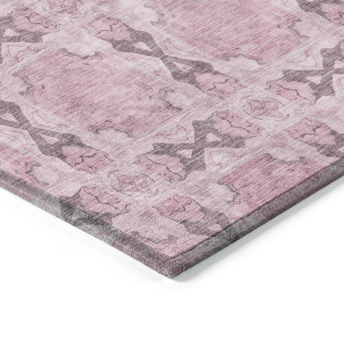 Addison Rugs Panel Pink Washable Indoor-Outdoor Rug