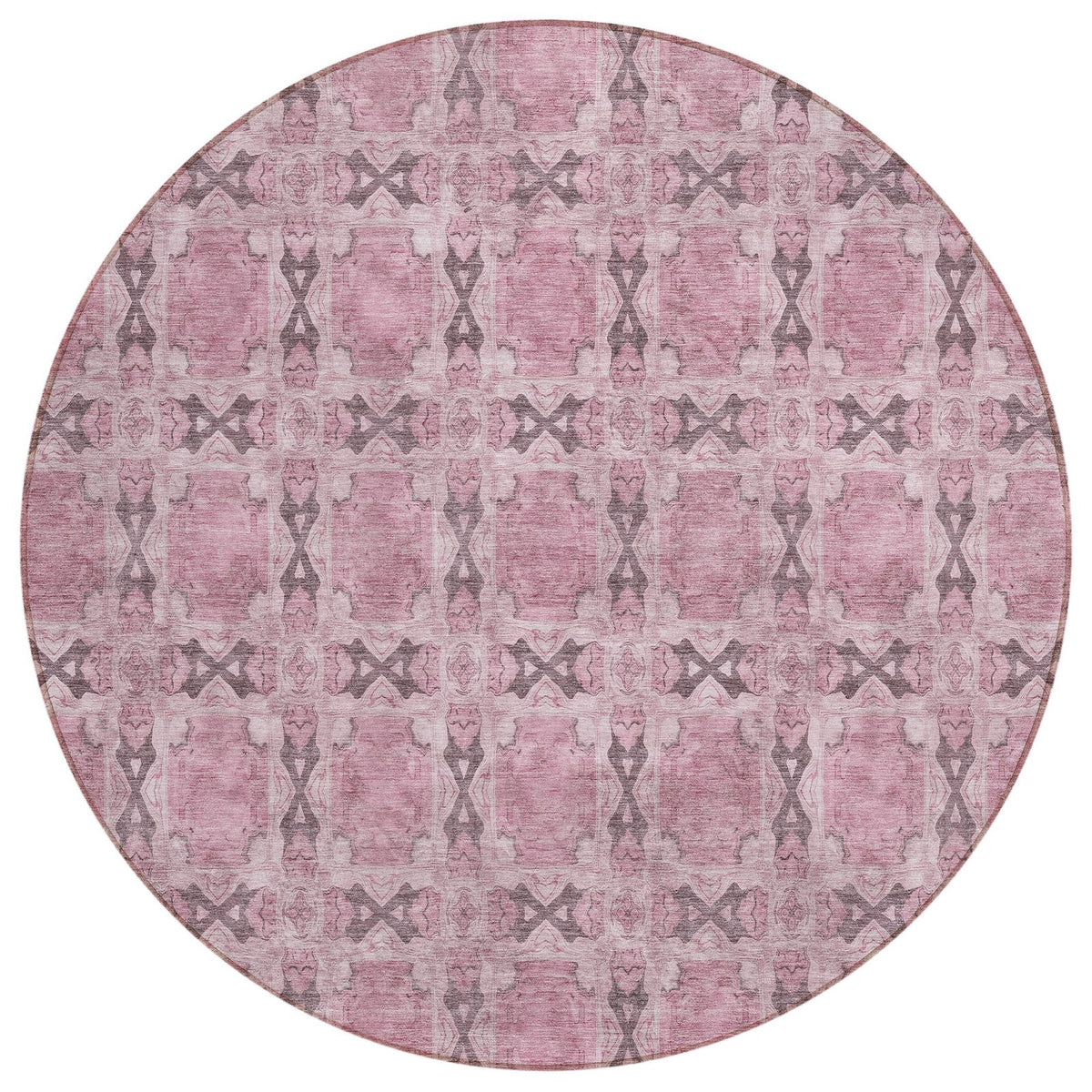 Addison Rugs Panel Pink Washable Indoor-Outdoor Rug