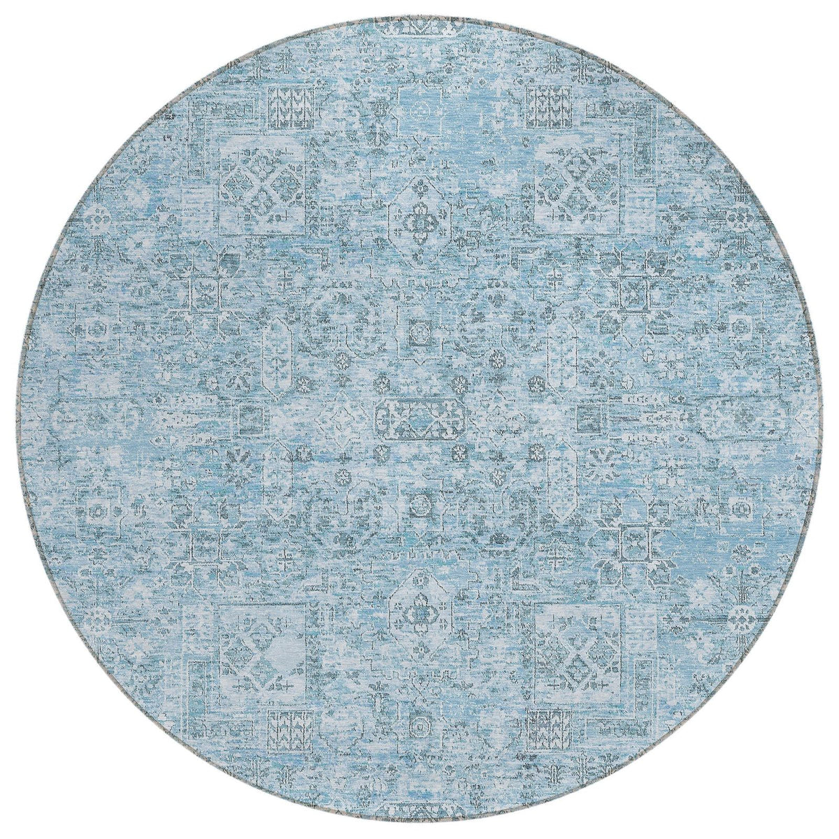 Addison Rugs Parallel Bands Blue Washable Indoor-Outdoor Rug