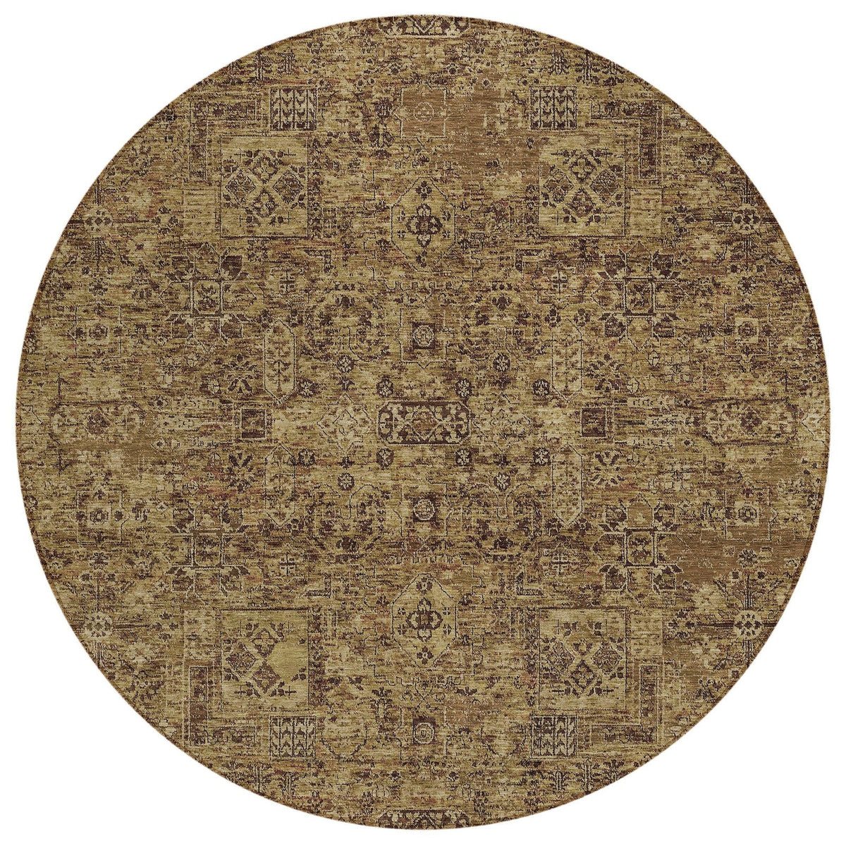 Addison Rugs Parallel Bands Brown Washable Indoor-Outdoor Rug