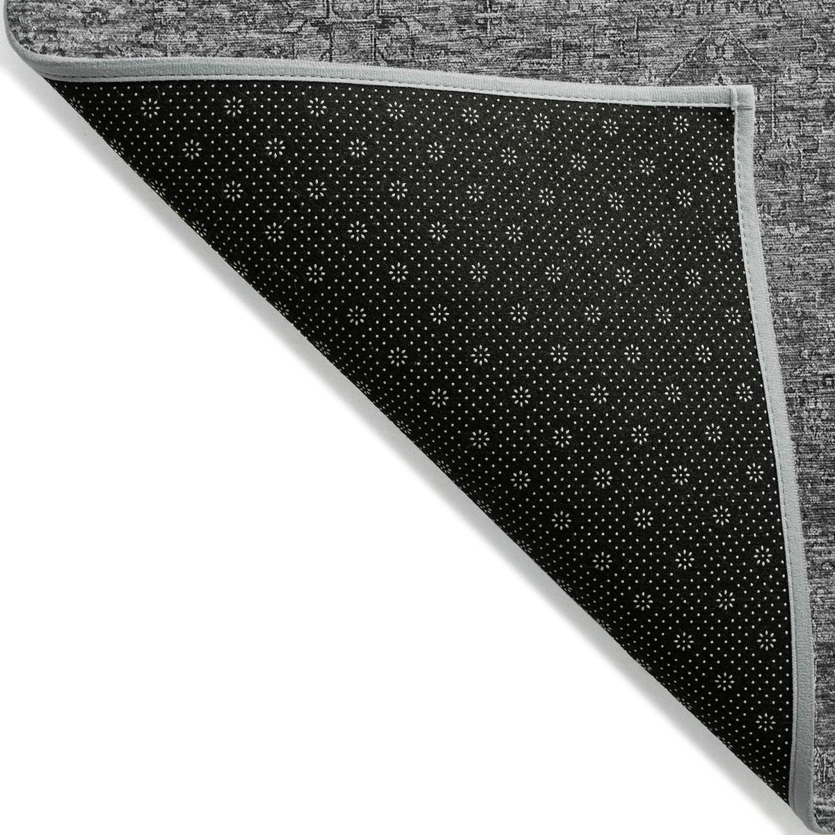 Addison Rugs Parallel Bands Charcoal Washable Indoor-Outdoor Rug