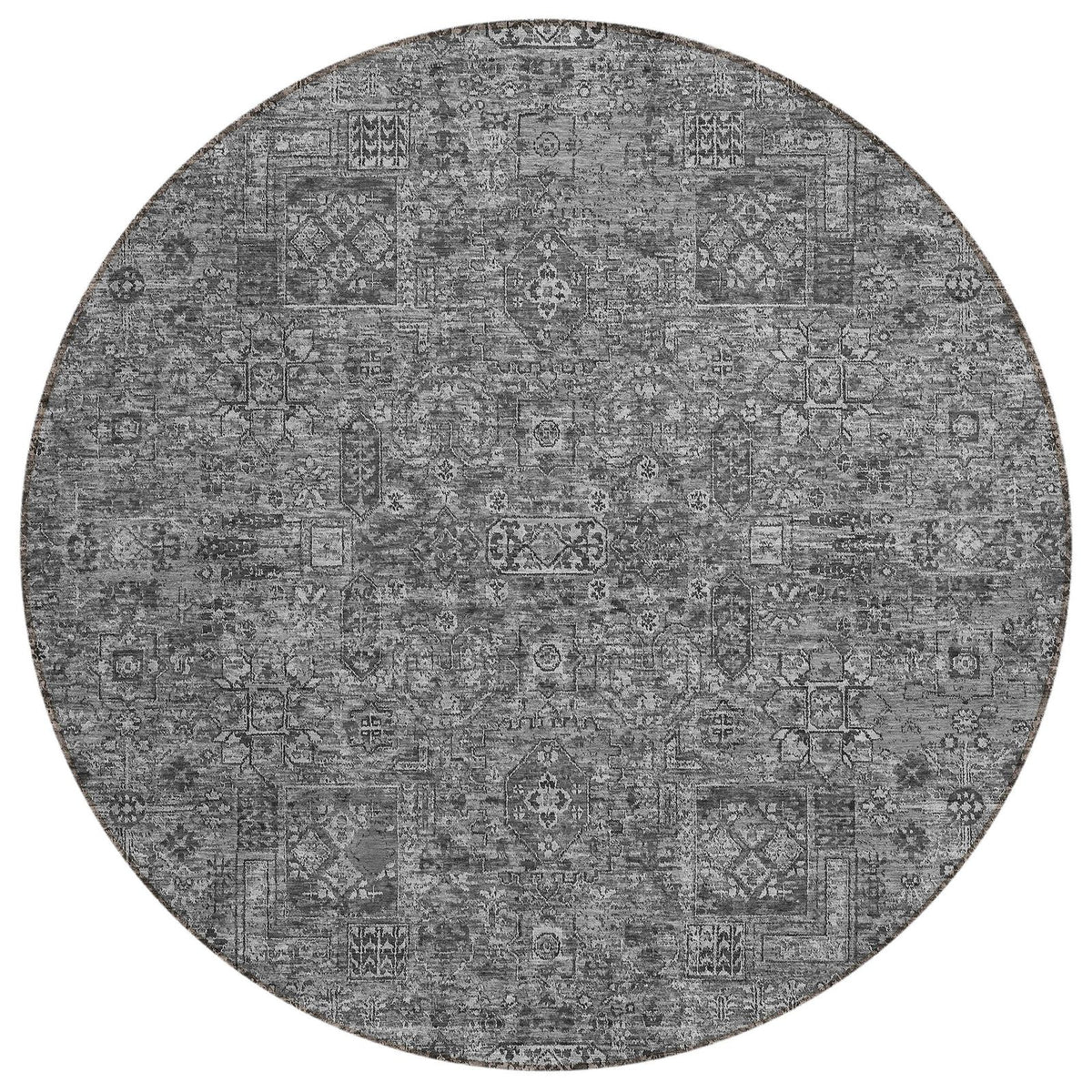 Addison Rugs Parallel Bands Charcoal Washable Indoor-Outdoor Rug