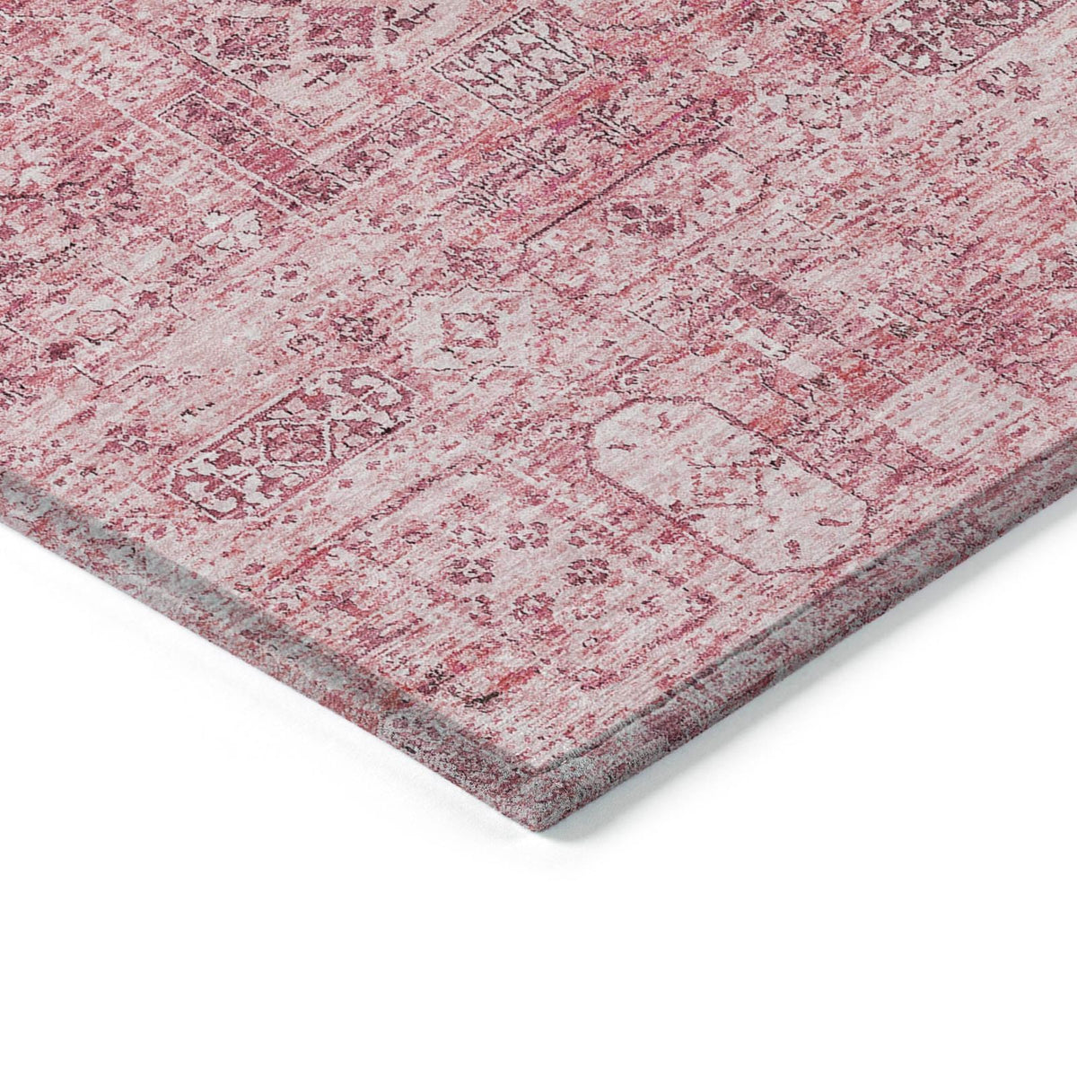 Addison Rugs Parallel Bands Pink Washable Indoor-Outdoor Rug