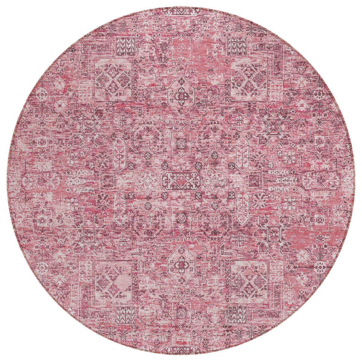 Addison Rugs Parallel Bands Pink Washable Indoor-Outdoor Rug