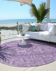 Addison Rugs Parallel Bands Purple Washable Indoor-Outdoor Rug