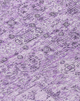 Addison Rugs Parallel Bands Purple Washable Indoor-Outdoor Rug