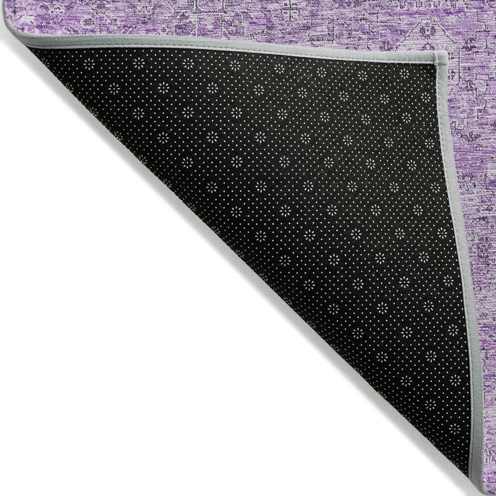 Addison Rugs Parallel Bands Purple Washable Indoor-Outdoor Rug