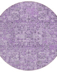 Addison Rugs Parallel Bands Purple Washable Indoor-Outdoor Rug