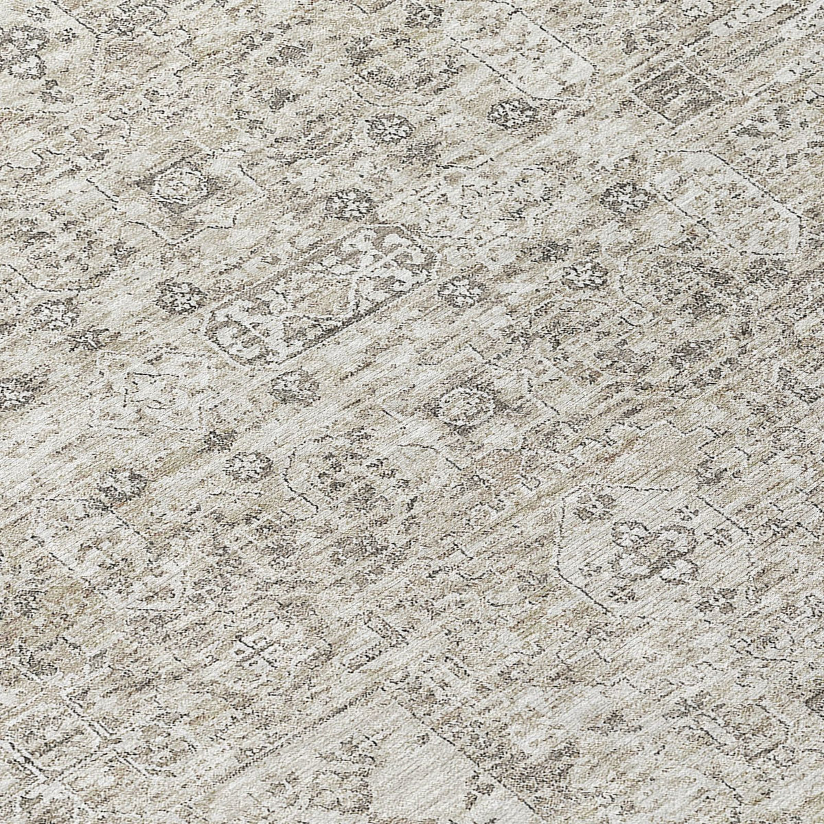 Addison Rugs Parallel Bands Taupe Washable Indoor-Outdoor Rug