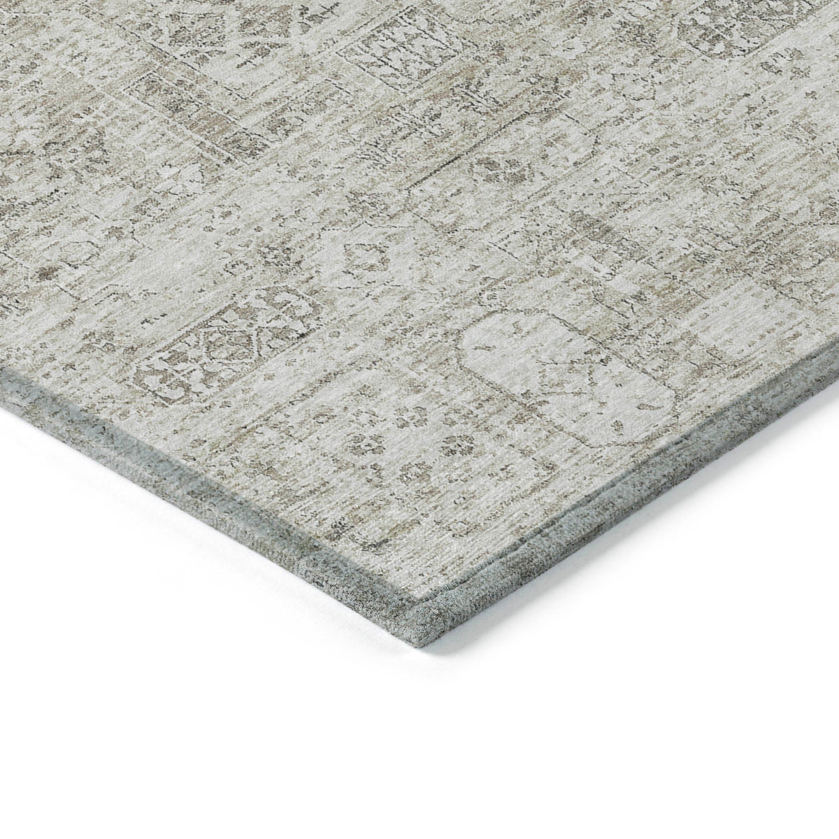 Addison Rugs Parallel Bands Taupe Washable Indoor-Outdoor Rug