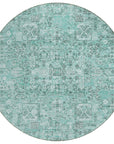 Addison Rugs Parallel Bands Teal Washable Indoor-Outdoor Rug