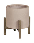 LH Home Patio 18"H Ficonstone Outdoor Standing Pot