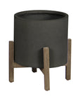 LH Home Patio 18"H Ficonstone Outdoor Standing Pot