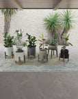 LH Home Patio Ficonstone Round Outdoor Standing Pot