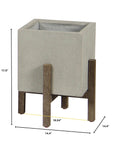 LH Home Patio Ficonstone Square Outdoor Standing Pot