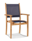 Pearl Stacking Teak Outdoor Dining Armchair (Set of 4)