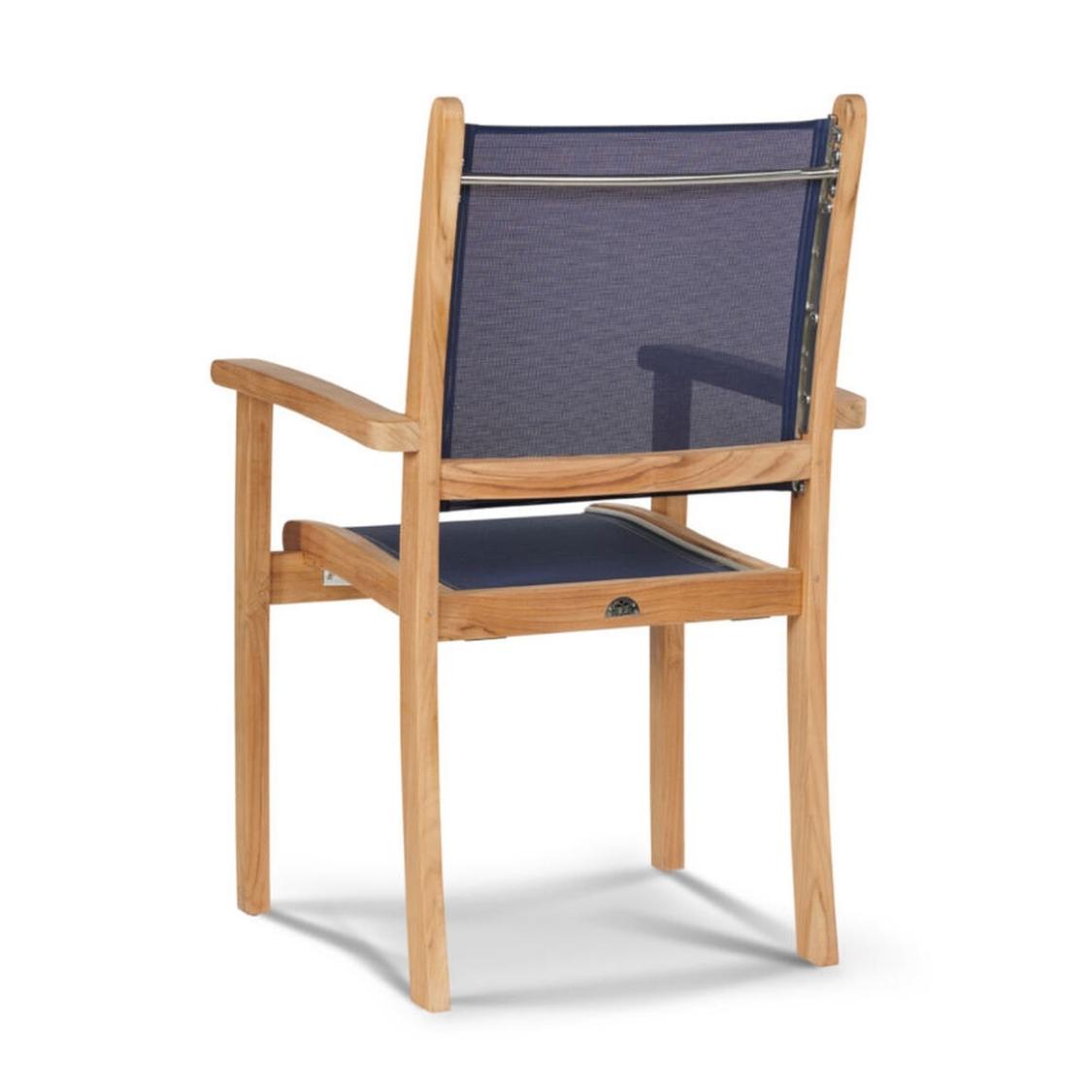 Pearl Stacking Teak Outdoor Dining Armchair (Set of 4)