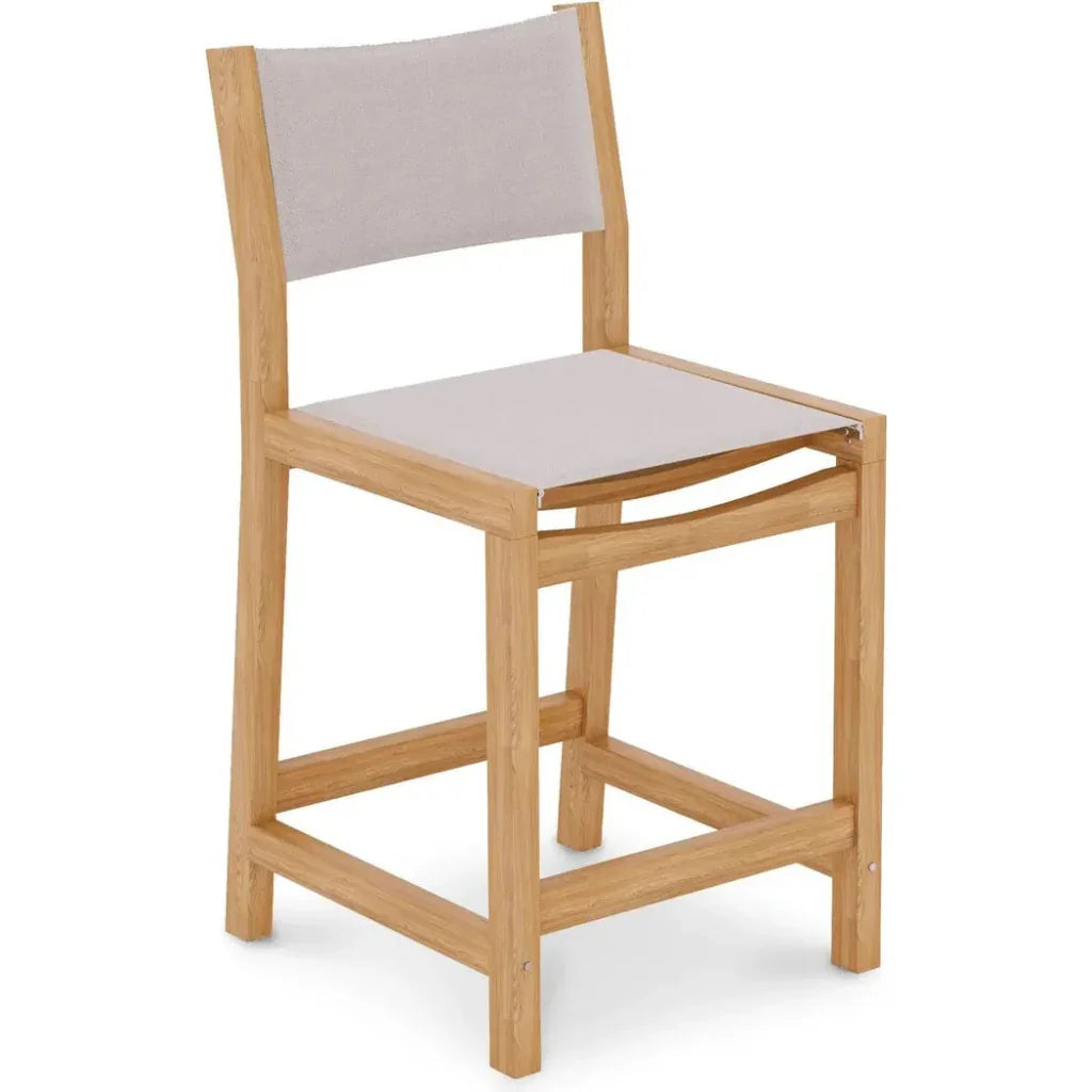 HiTeak Pearl Teak Outdoor Counter Height Stool