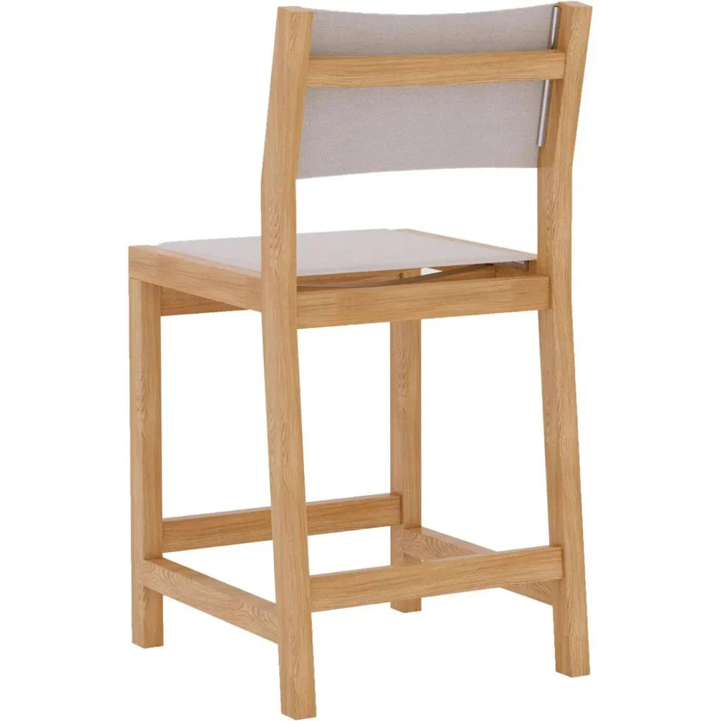 HiTeak Pearl Teak Outdoor Counter Height Stool