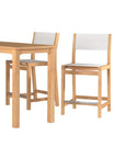 HiTeak Pearl Teak Outdoor Counter Height Stool
