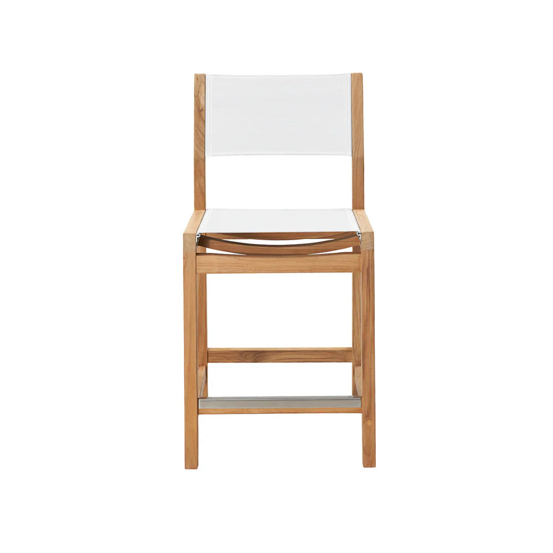HiTeak Pearl Teak Outdoor Counter Height Stool