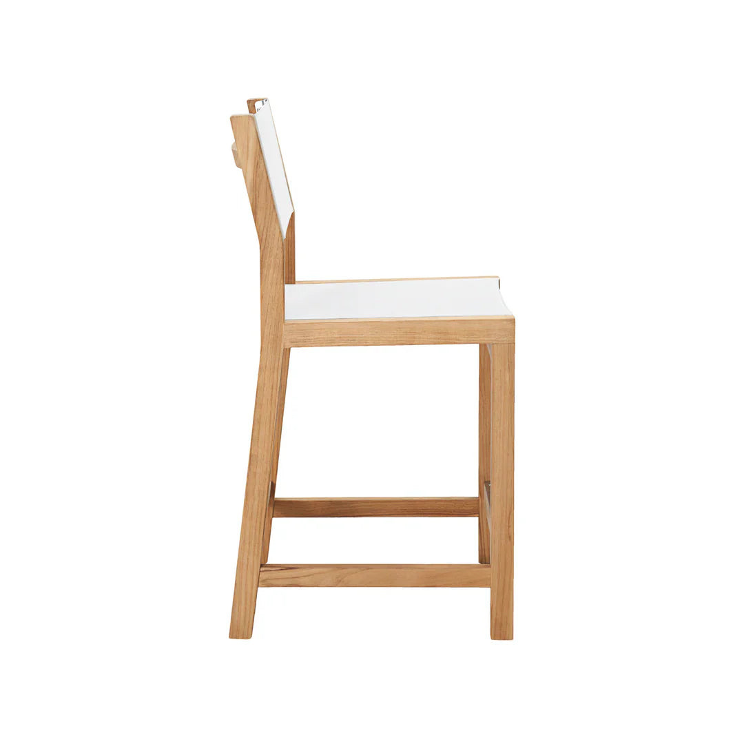 HiTeak Pearl Teak Outdoor Counter Height Stool