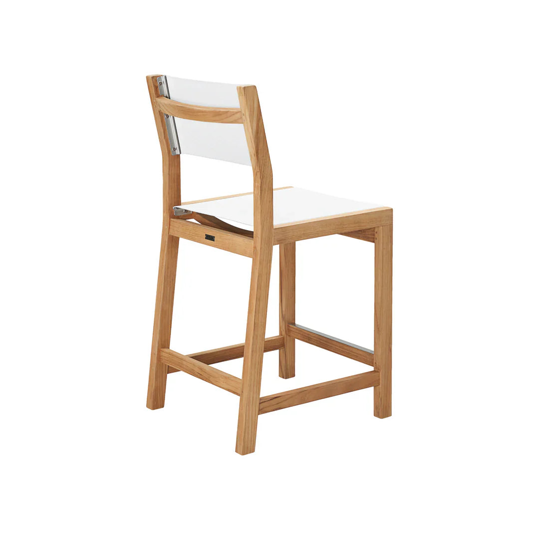 HiTeak Pearl Teak Outdoor Counter Height Stool