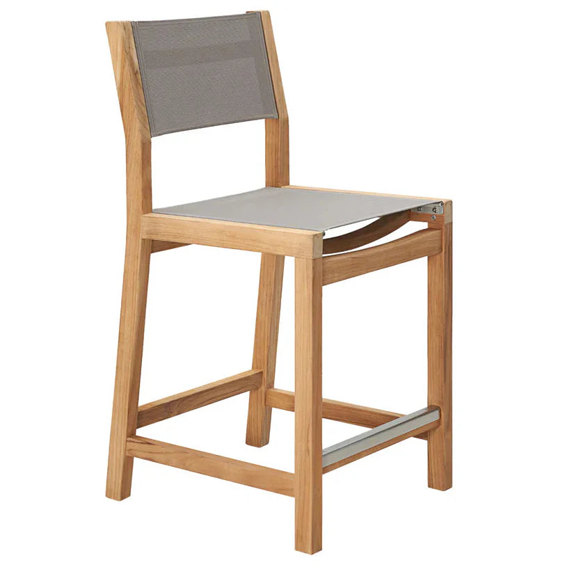 HiTeak Pearl Teak Outdoor Counter Height Stool