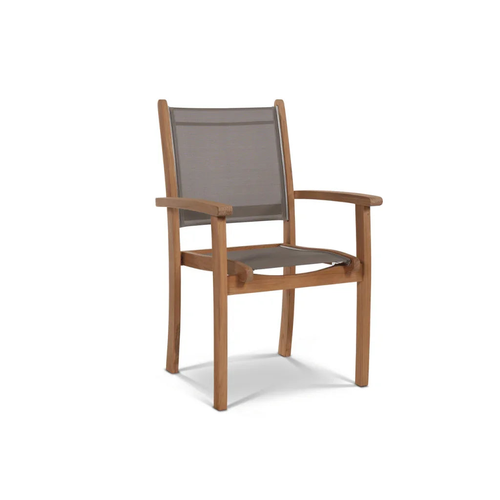 HiTeak Pearl Teak Patio Square Dining Set 5PC