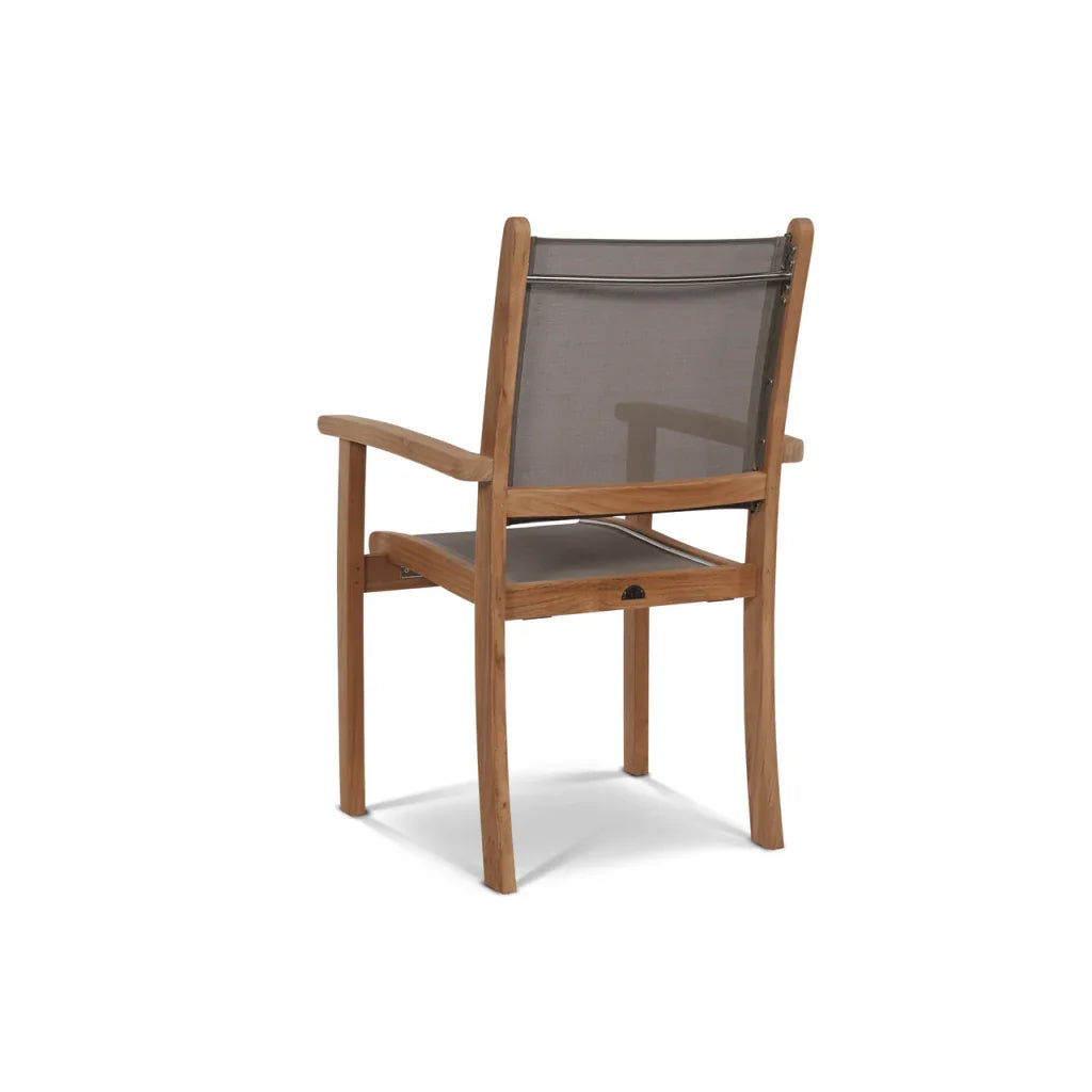 HiTeak Pearl Teak Patio Square Dining Set 5PC