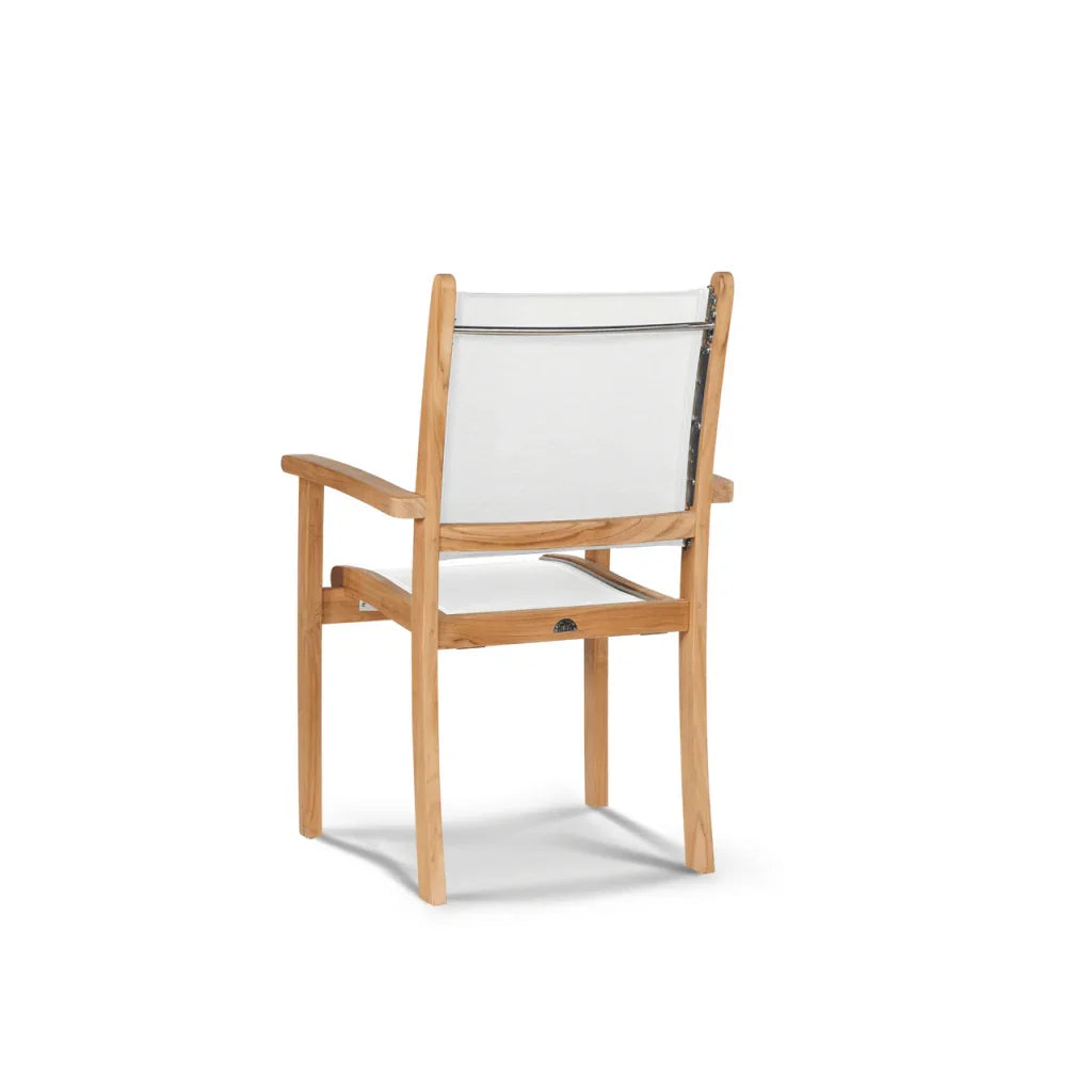 HiTeak Pearl Teak Patio Square Dining Set 5PC