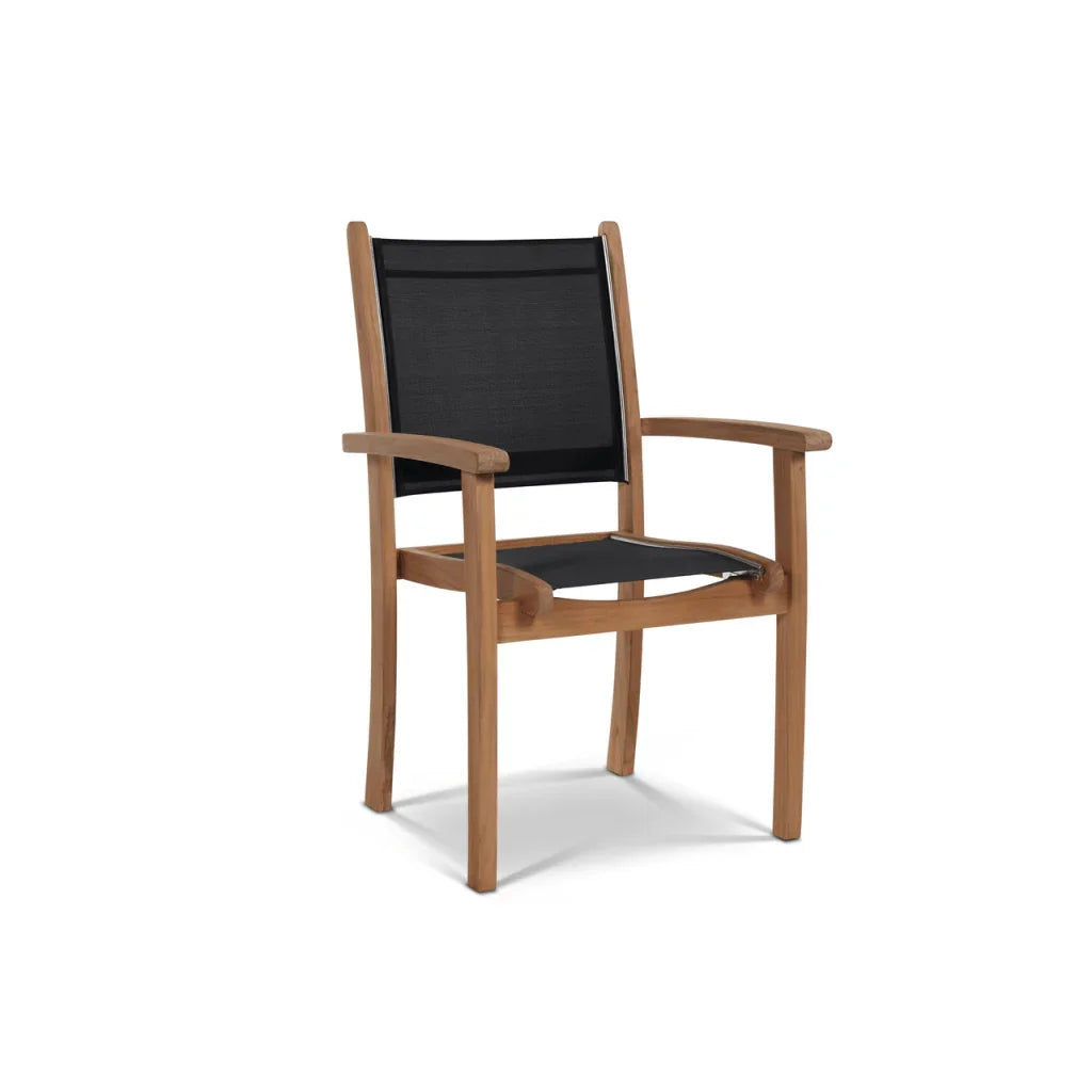 HiTeak Pearl Teak Patio Square Dining Set 5PC