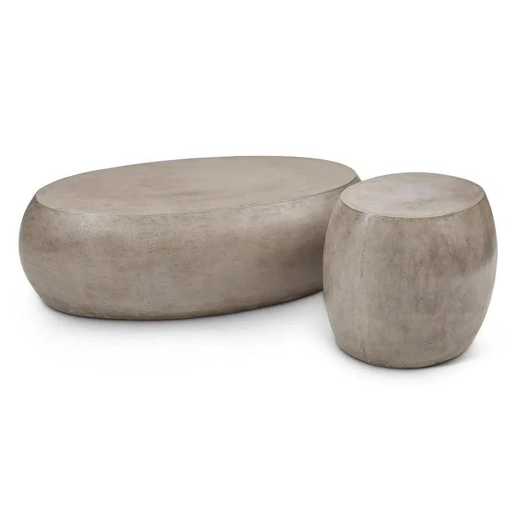 Urbia Pebble Fiber Reinforced Concrete Oval Coffee Table