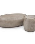 Pebble Fiber Reinforced Concrete Oval Coffee Table